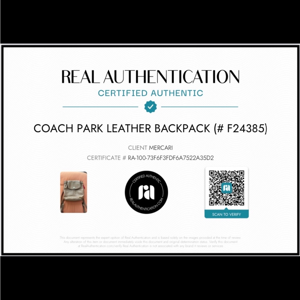 *Authentic* Coach Park Leather Backpack (# F24385) - image 8